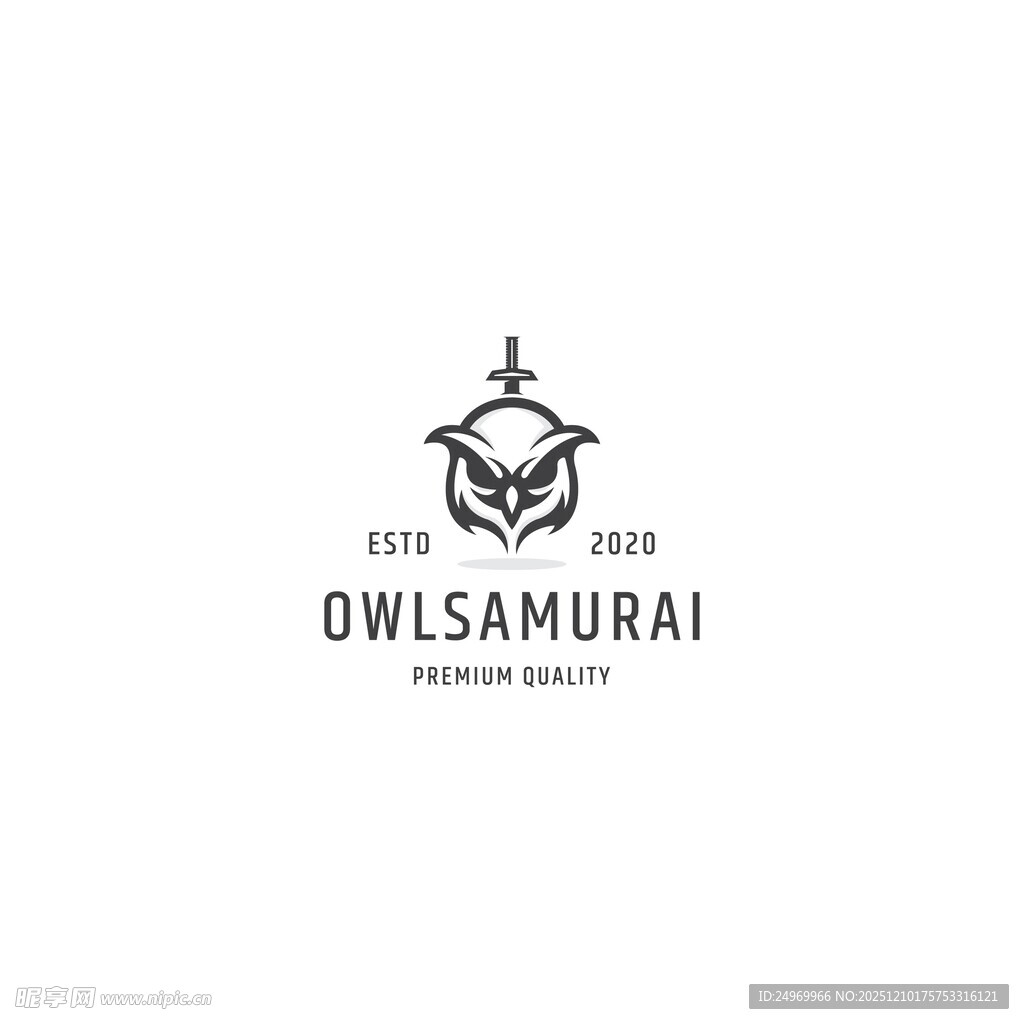 猫头鹰武士标志设计