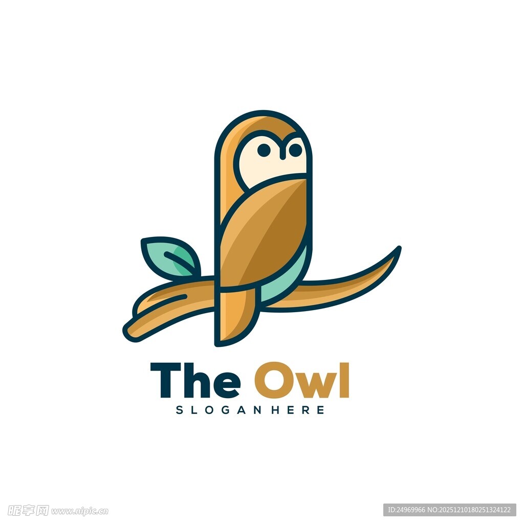 猫头鹰主题创意标志设计
