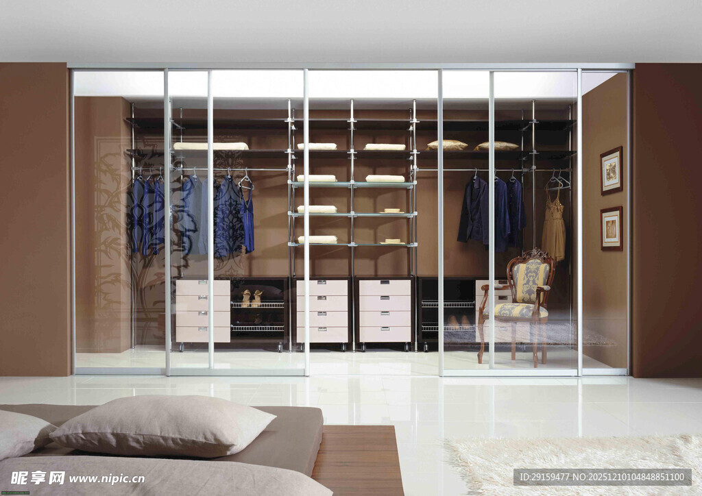 现代简约风格时尚衣帽间