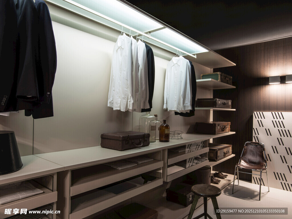 现代简约风格的衣帽间