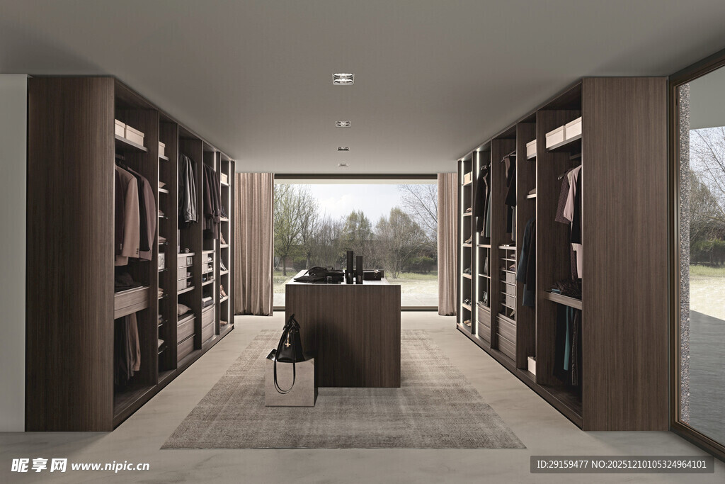 现代风格宽敞书房空间