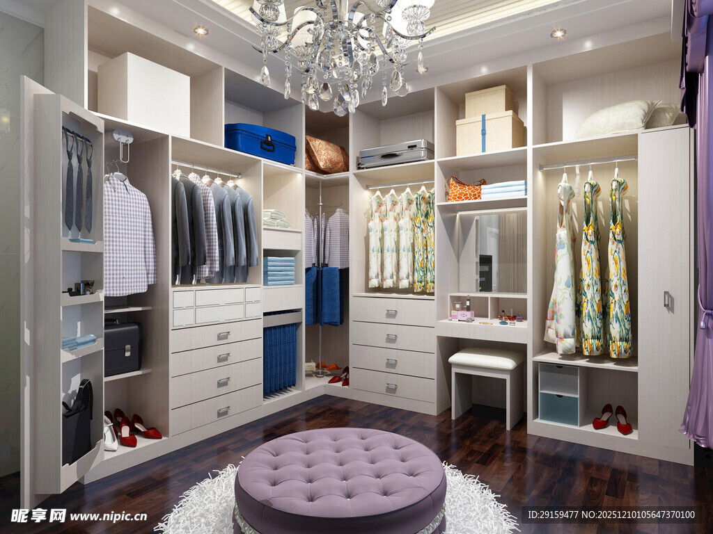 豪华衣帽间尽显精致生活