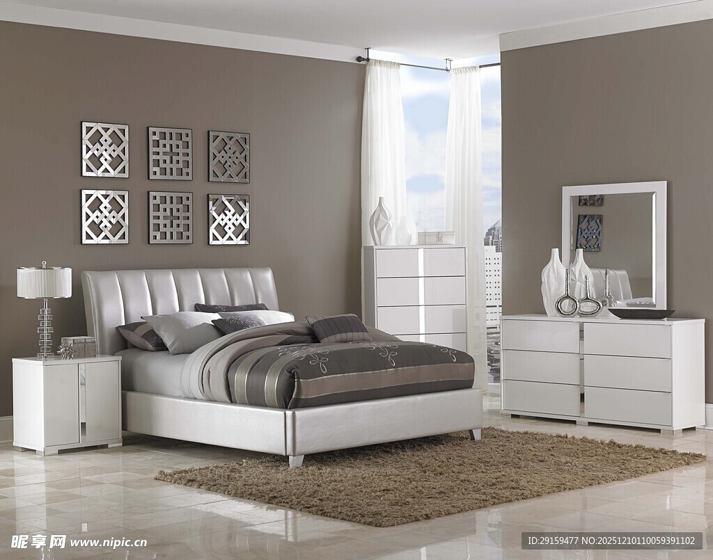 现代简约风格卧室场景