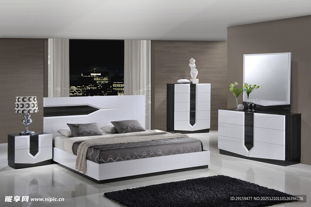 现代简约风格卧室场景