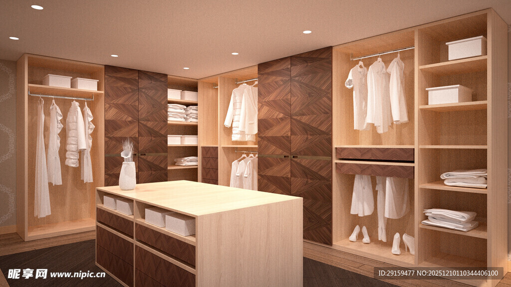 现代豪华衣帽间室内设计