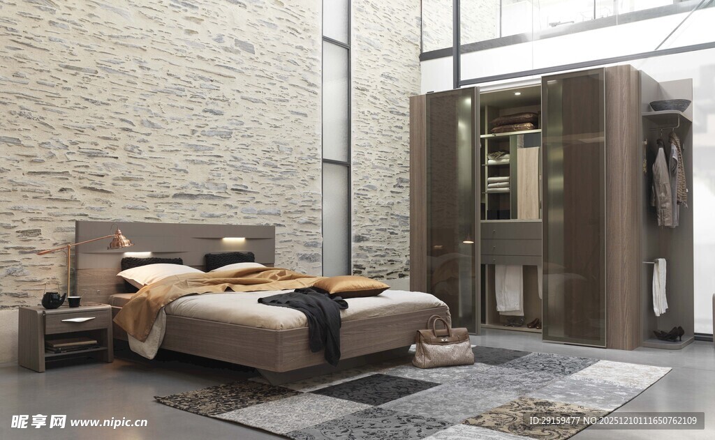 现代简约风格卧室场景