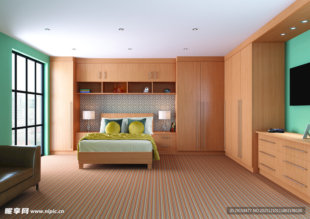 现代简约风温馨卧室空间