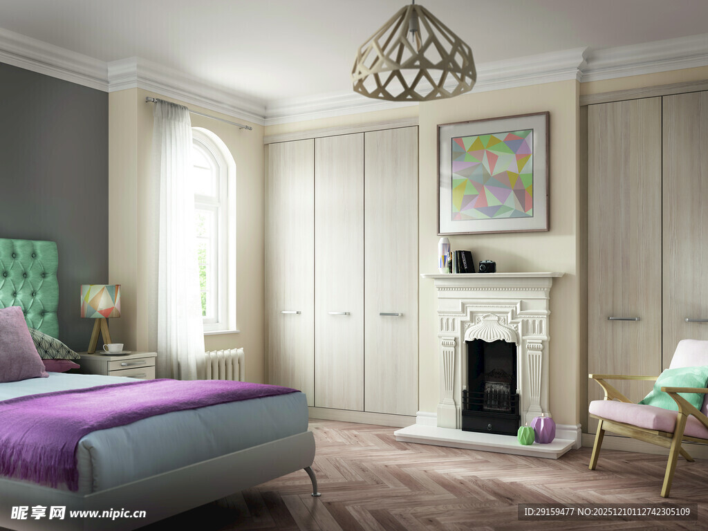 现代简约风温馨卧室场景