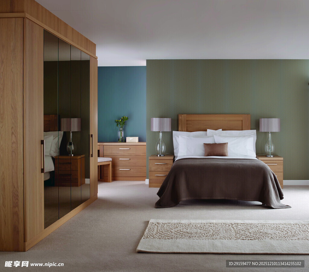 现代简约风卧室温馨场景