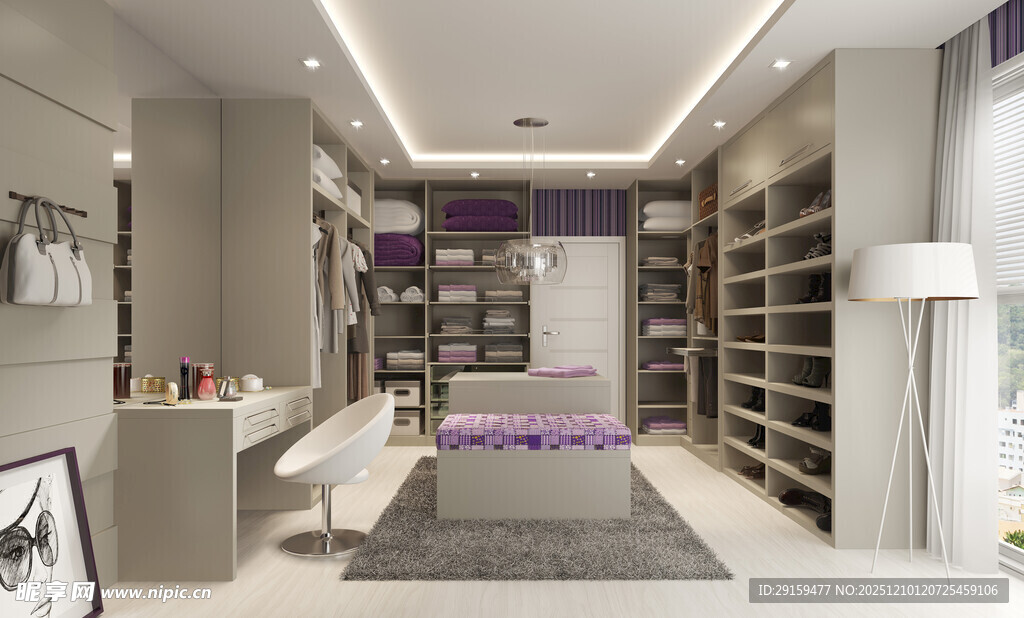 现代简约风豪华衣帽间