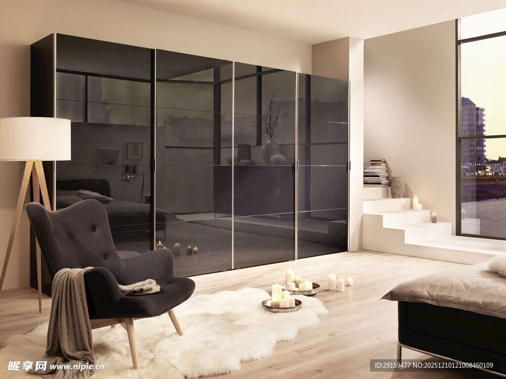 现代简约风格的时尚卧室