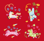 马年吉祥创意卡通图案设计