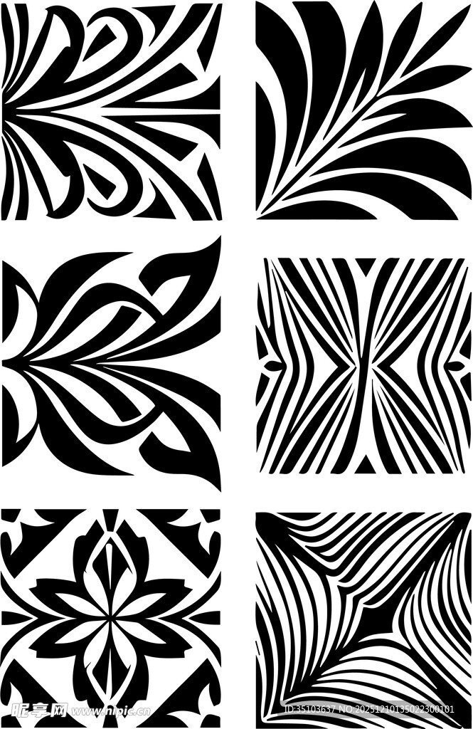黑白几何图案集合