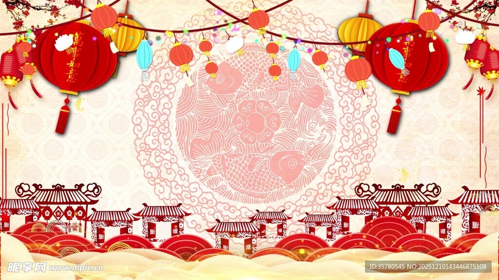  新年喜庆春节灯笼福字