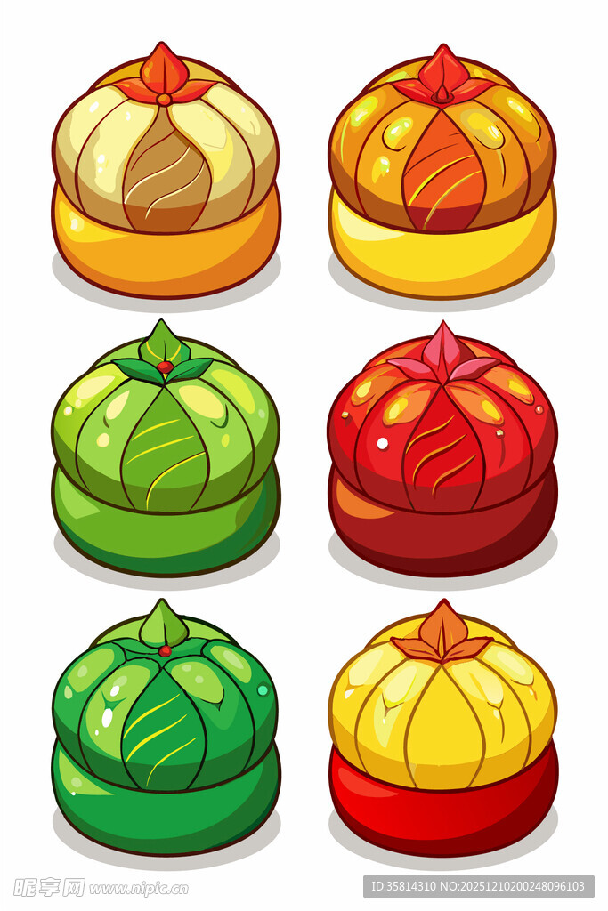 多彩卡通风格圆顶建筑模型