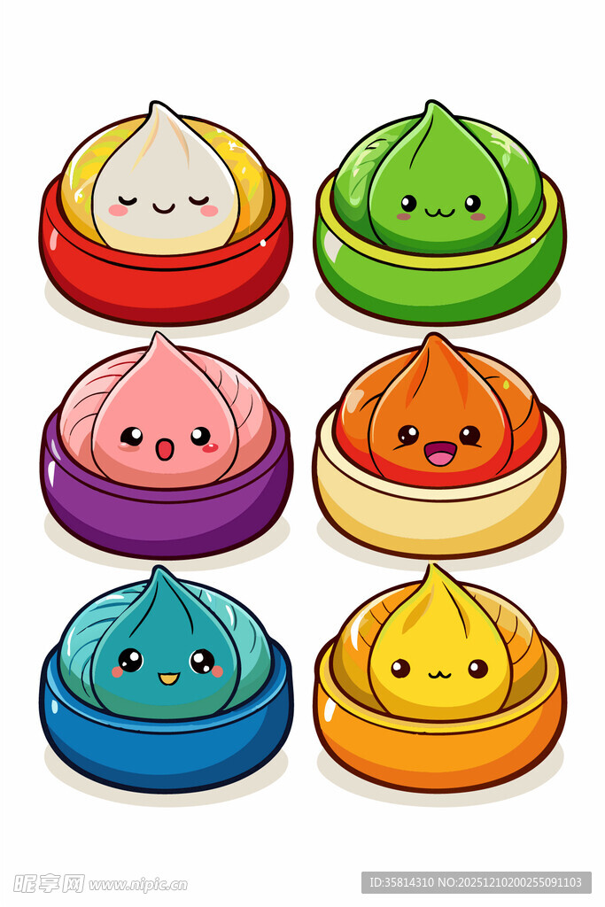 可爱卡通包子插画