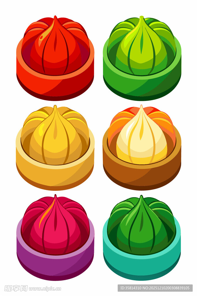 多彩美味蒸包展示