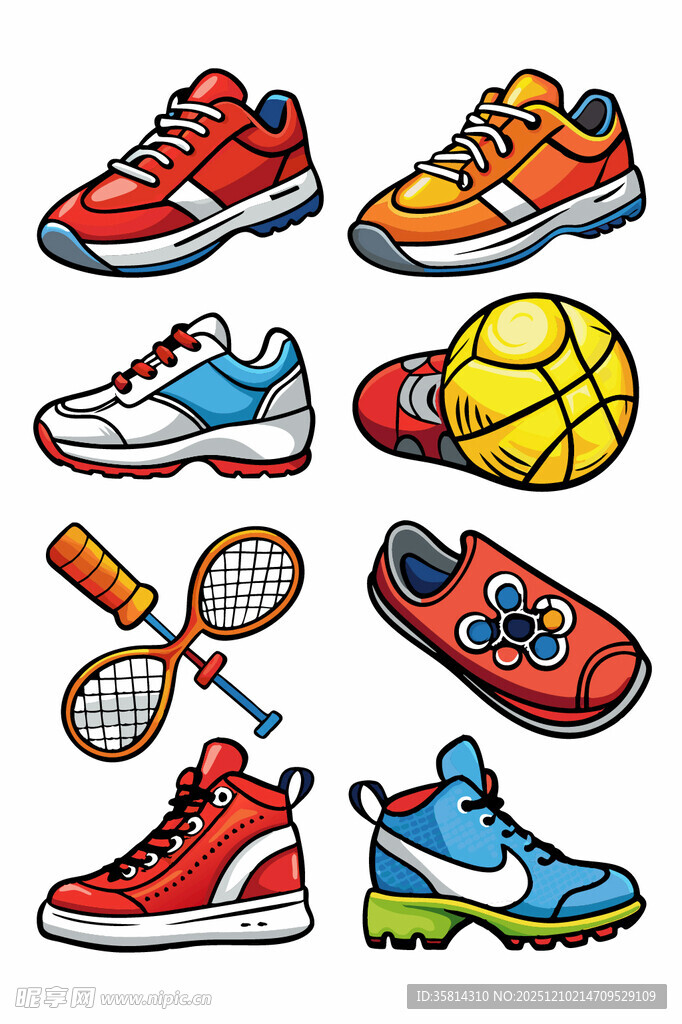 多样运动装备展示