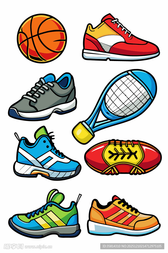 多样运动装备展示