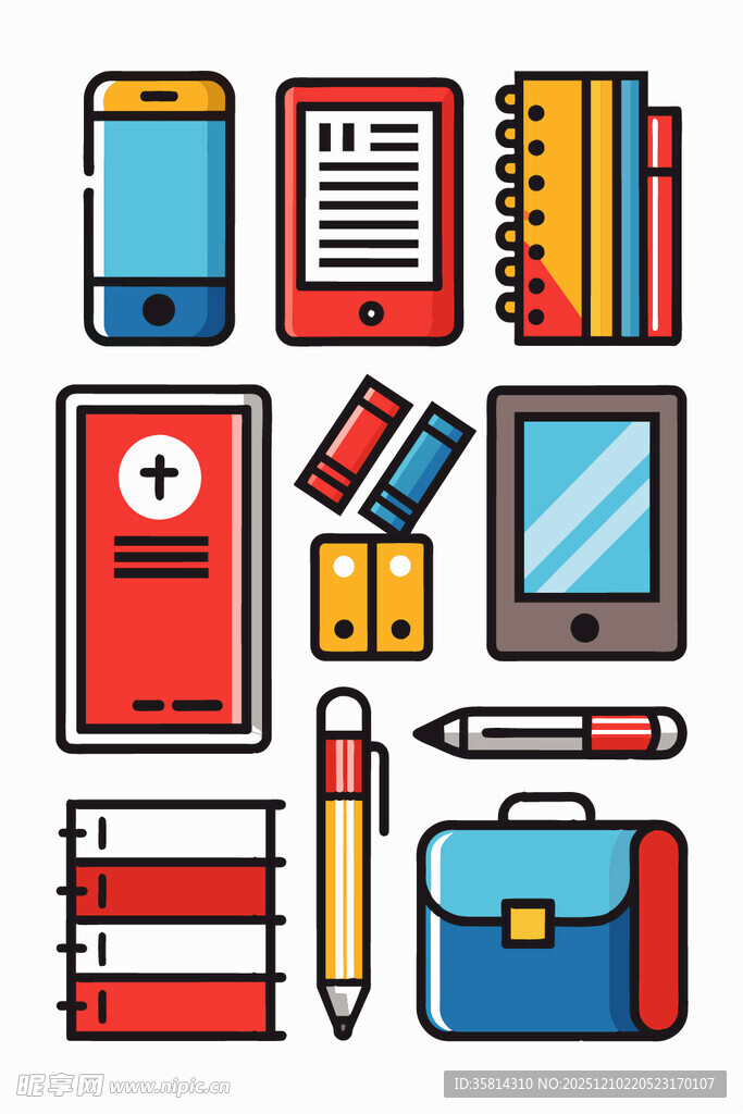 办公用品与电子设备集合
