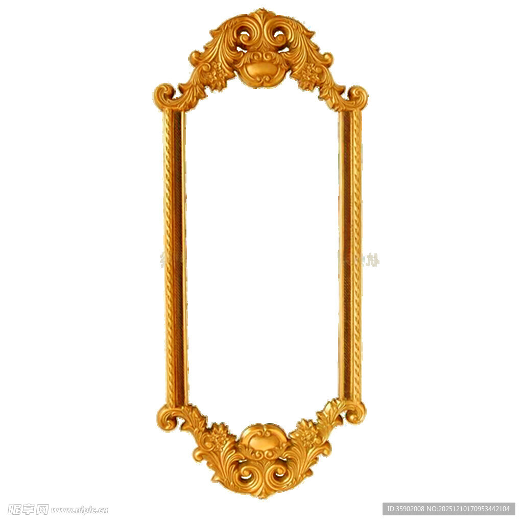 金色雕花边框装饰图案