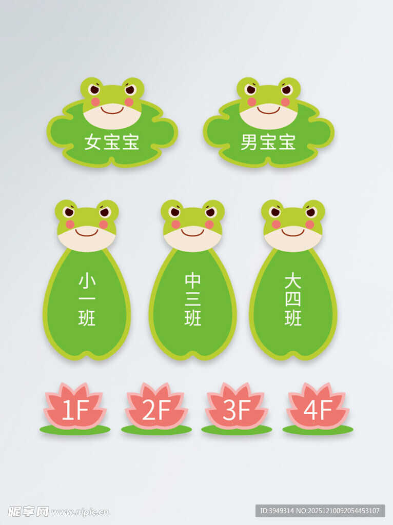 青蛙主题卡通装饰贴纸