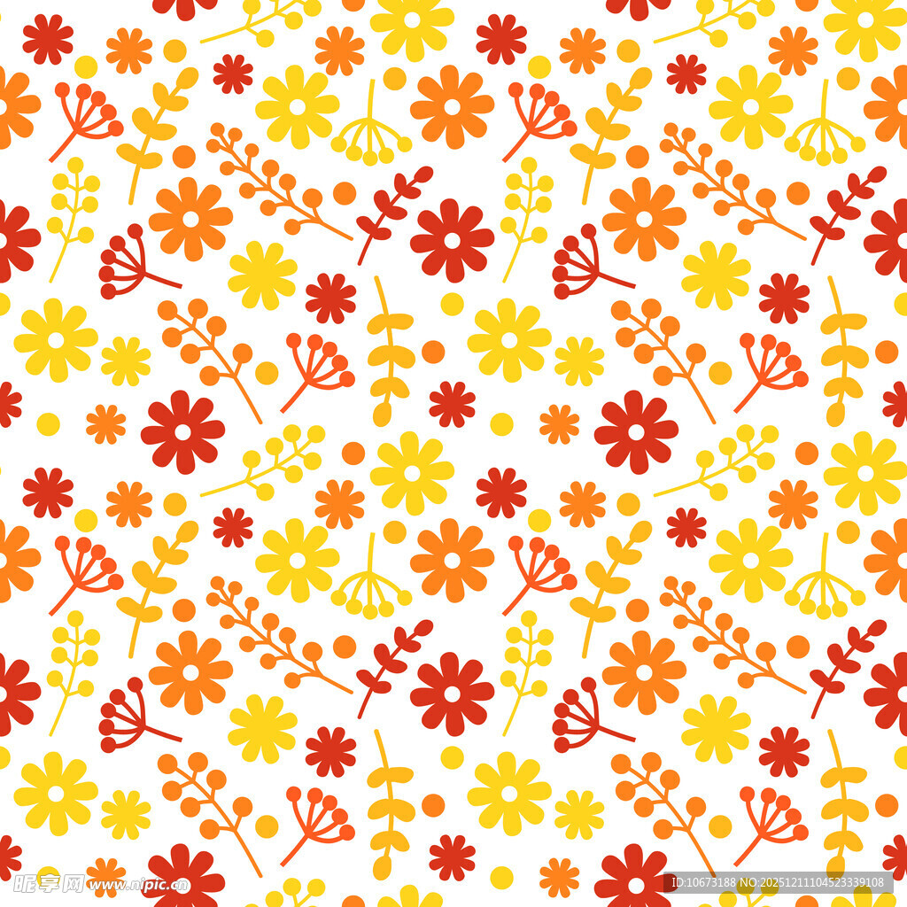 多彩花卉图案背景