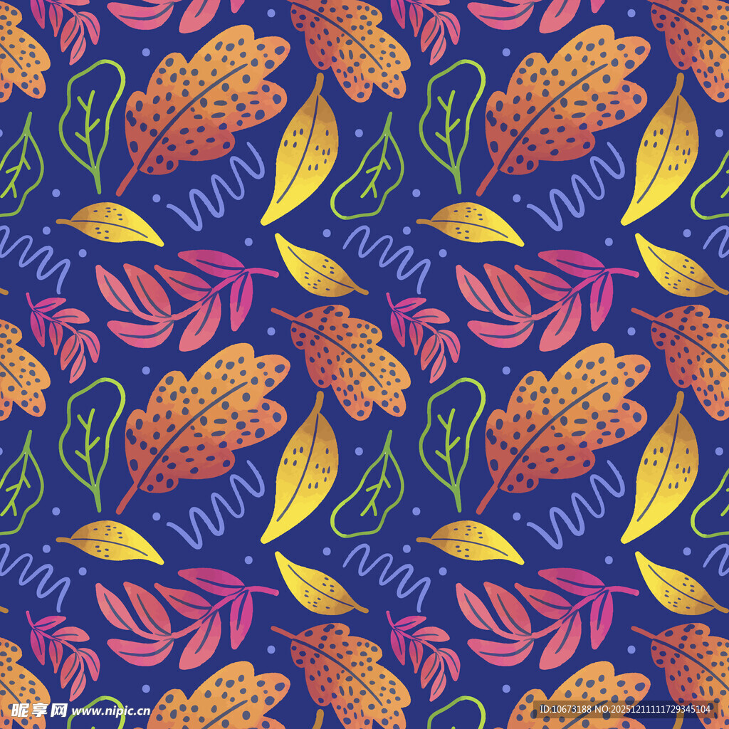 多彩花卉图案背景设计