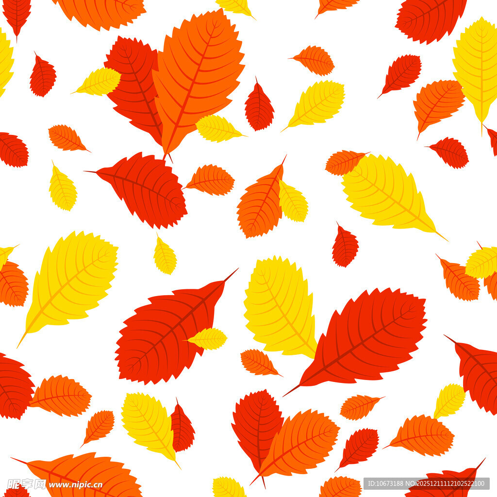 秋季缤纷落叶图案背景