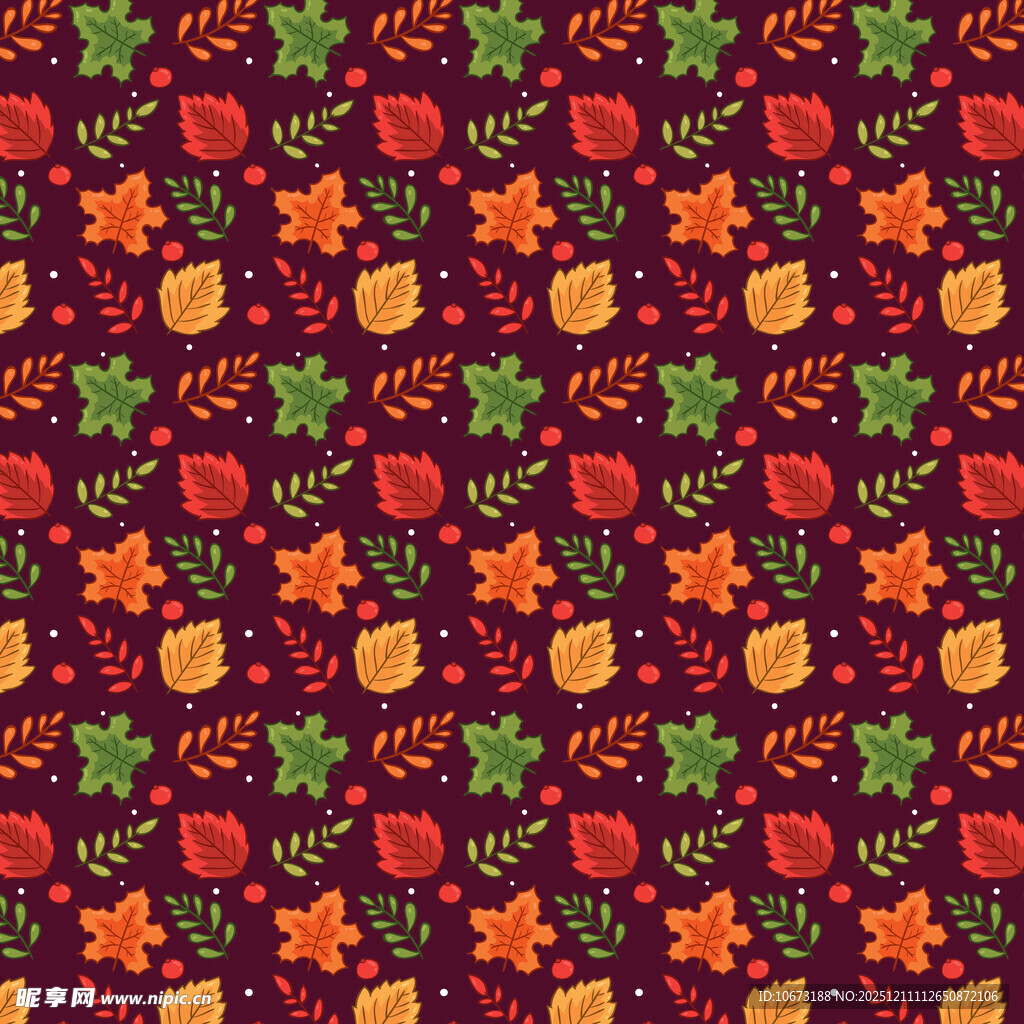 多彩节日元素无缝图案