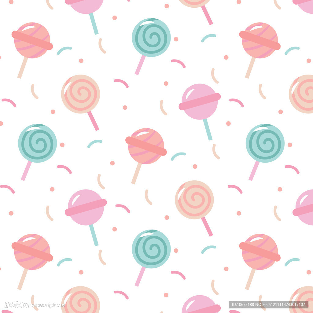 多彩棒棒糖无缝图案背景