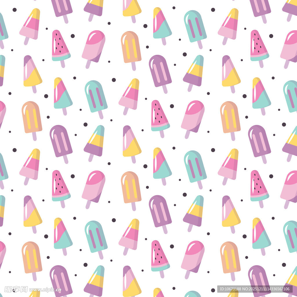 多彩冰淇淋图案背景