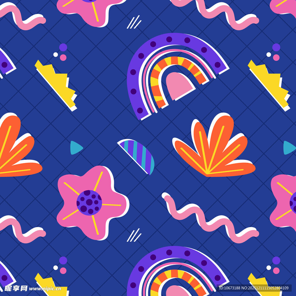 梦幻多彩抽象图案背景