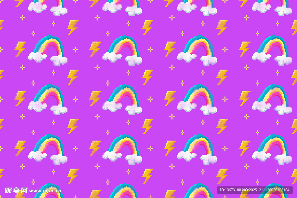 梦幻彩虹云朵紫色背景图