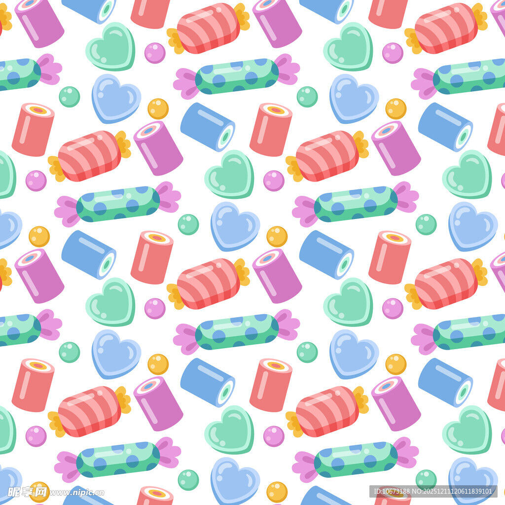 缤纷糖果图案背景