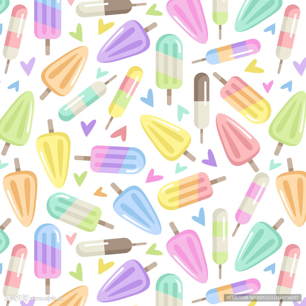 多彩冰淇淋图案背景