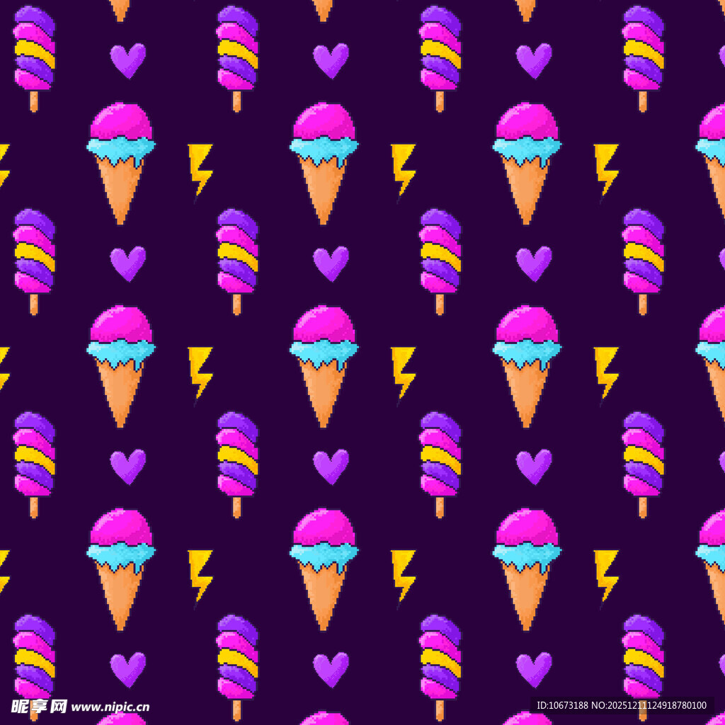 梦幻冰淇淋图案背景