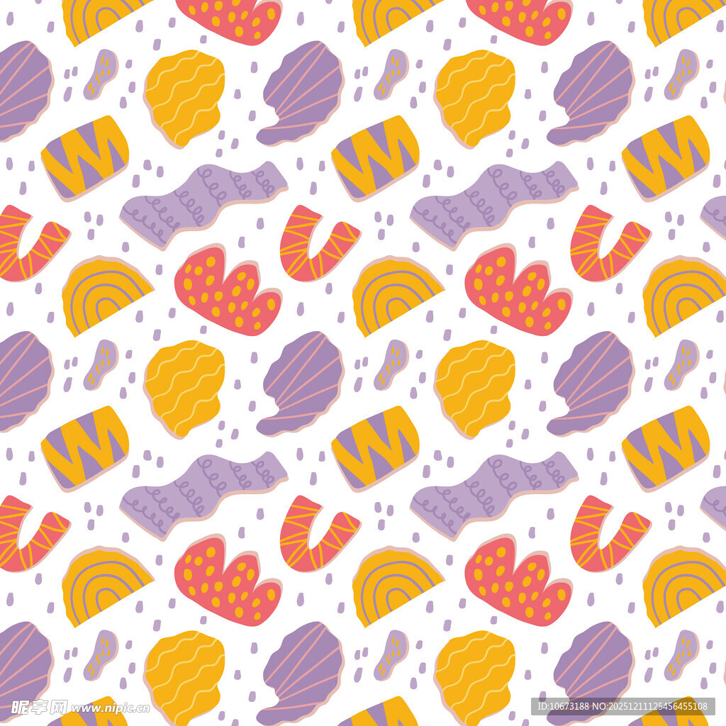 多彩水果图案无缝背景