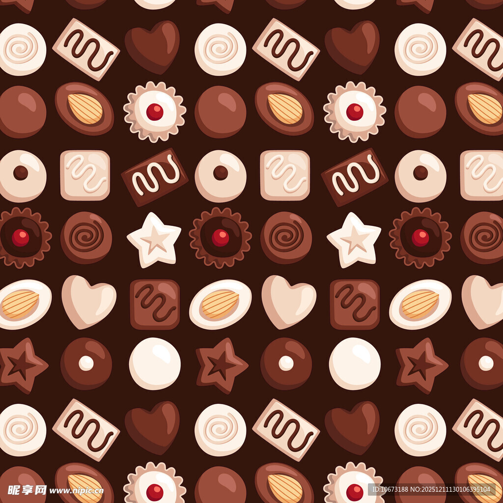 多彩美味饼干图案背景图