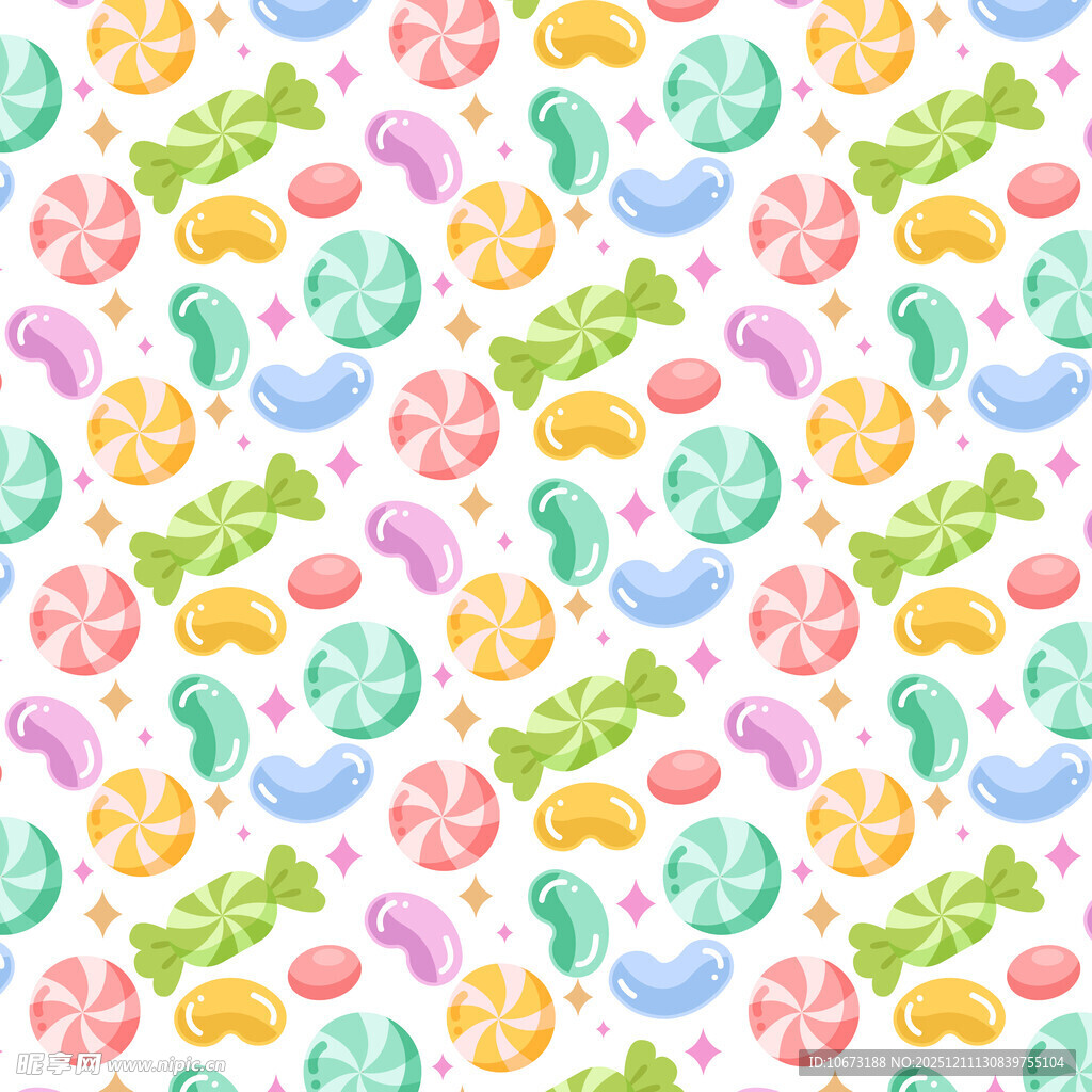 多彩糖果图案背景纹理