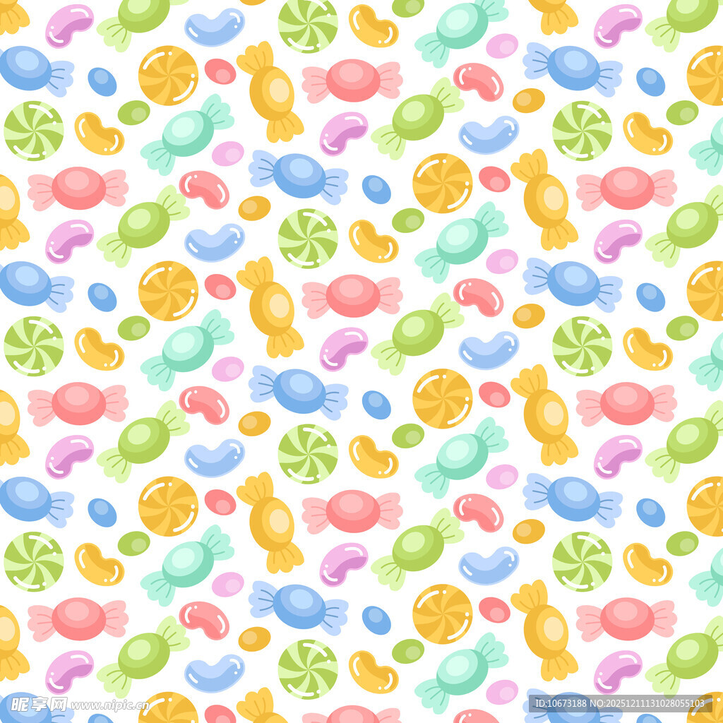 多彩卡通小鱼无缝图案