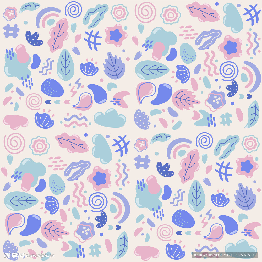 梦幻花卉图案背景设计