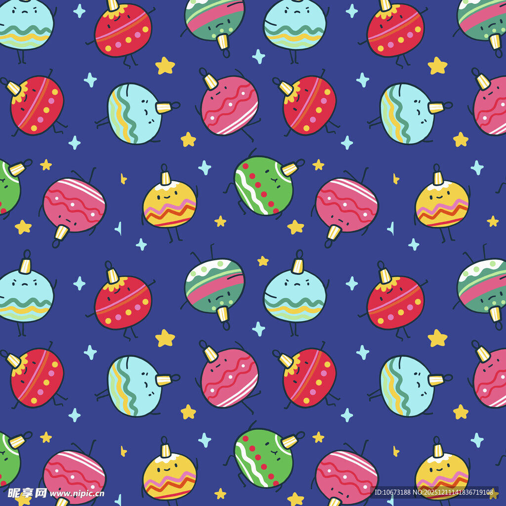 多彩甜点星星图案背景