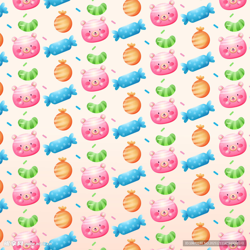 可爱动物图案背景