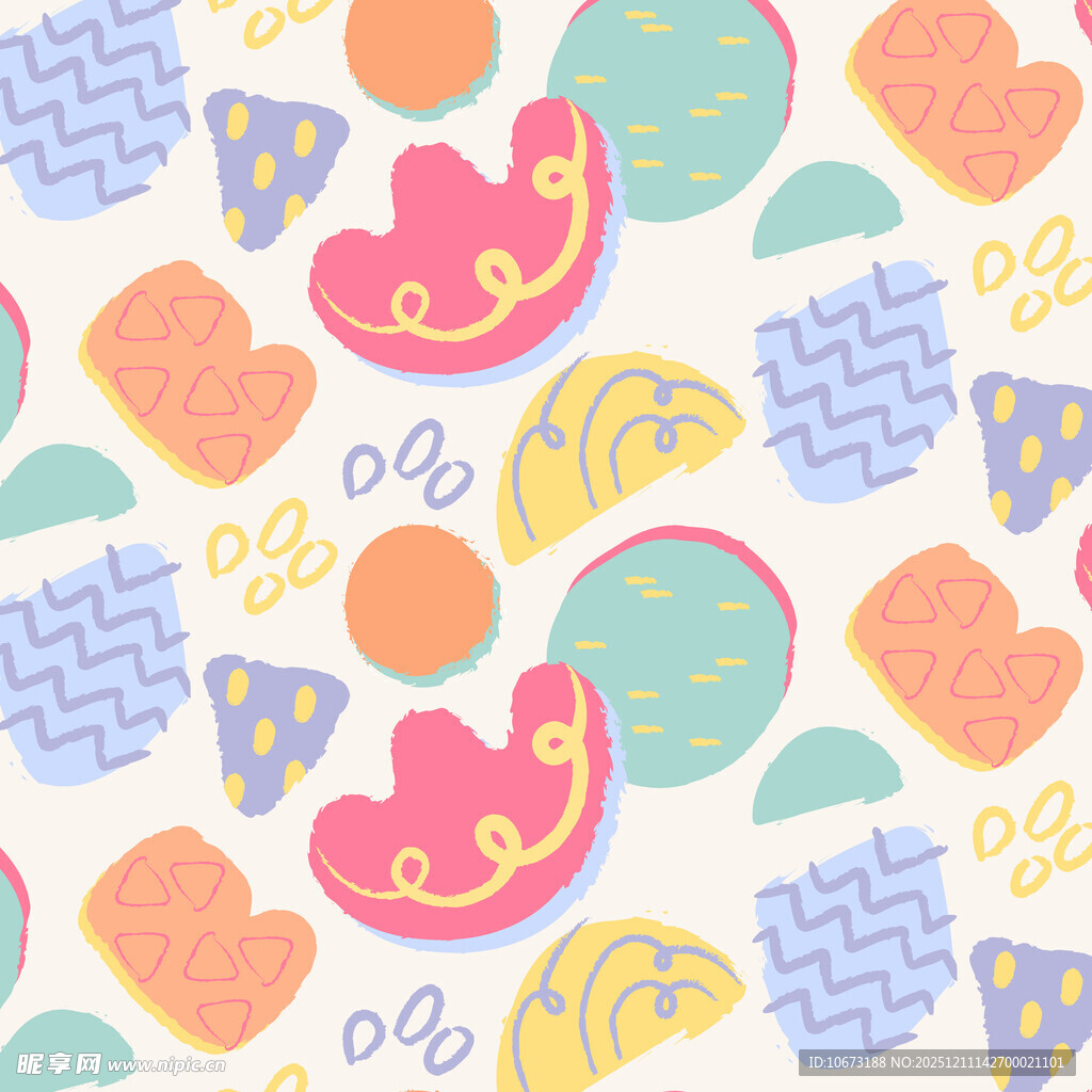 多彩童趣图案背景
