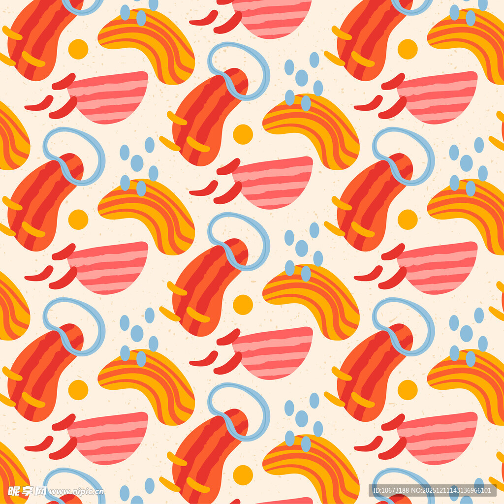 热狗图案无缝背景纹理