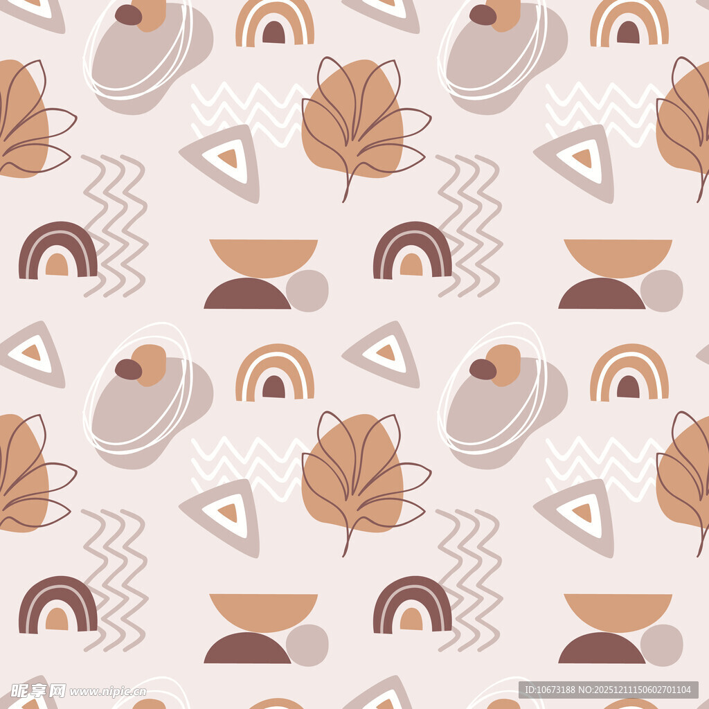 简约几何秋叶图案背景