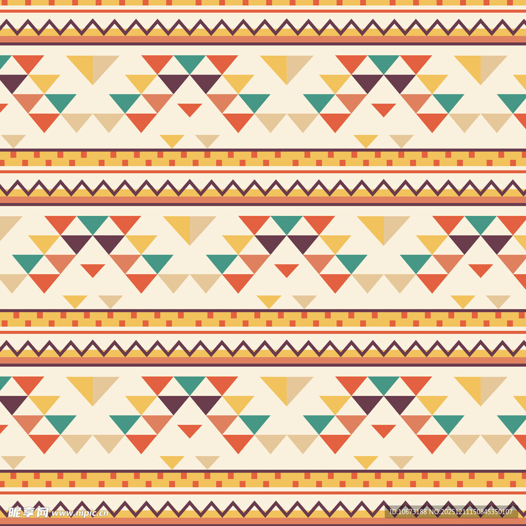 几何图案彩色民族风纹理