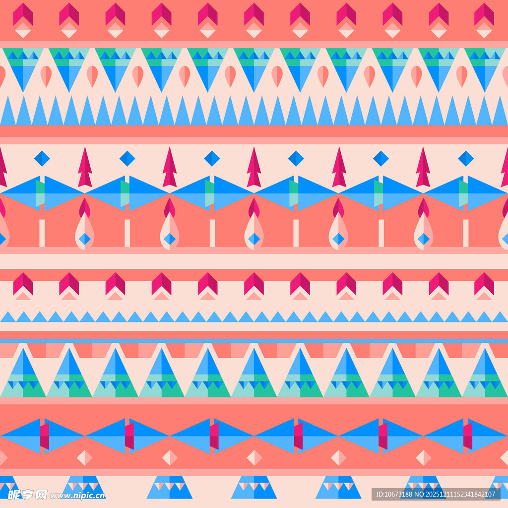 多彩几何图案海滩元素纹理