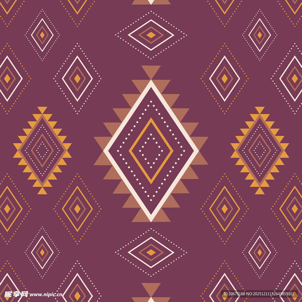 紫色几何图案民族风纹理